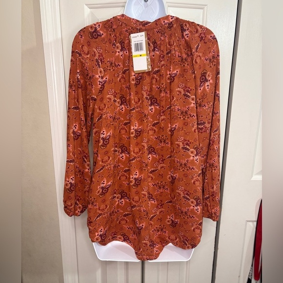 Mason & Belle Rust Floral Button Front Blouse | Size M | NWT - Picture 4 of 10